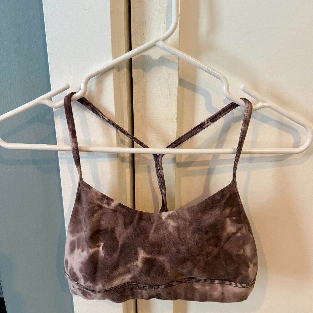Marbled Mauve Lululemon Flow Y Sports Bra Size 2